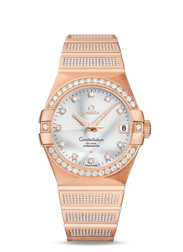 Omega Constellation Co-Axial 38 Red Gold / Diamond / Silver